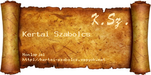 Kertai Szabolcs névjegykártya